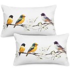 Decorative Lumbar Throw Pillow Covers Set Of 2  12  X 20   pack Of 2  Birds2
