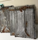Lot Of 4 Antique Tin Roof Barn Shingles 9    X 14    Rustic Embossed Original