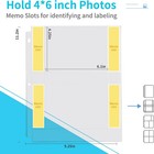 Fabmaker 30 Pack Photo Sleeves For 3 Ring Binder -  4x6  For 120 Photos 