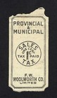 Quebec Canada Municipal Sales Tax Revenue On Ticket - F w  Woolworth Co