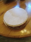 Handmade Drum Peruvian 10  With Wooden Frame   Rawhide Cover Dbl Sided Ceremony 
