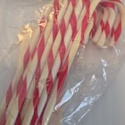 Vintage Plastic Candy Cane Red Ribbon Christmas Decoration 4  - 2 Packs