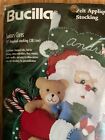 1996 Bucilla  Santas Gifts Felt Applique Stocking  83403 Kit
