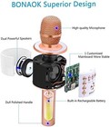 Bluetooth Karaoke Microphone Wireless Portable Mic Speaker For Party Home Ros   