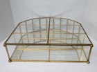 Vtg Franklin Mint Brass Mirrored Glass Curio Display Case Cabinet Ball Feet 14   