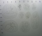 Vintage 80 s Acetate Tattoo Stencils  small Tats Set 16   Good Condition 