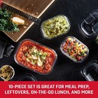 Rubbermaid Brilliance 10-piece Set  Leak-proof And Clear Food Storage Containers