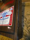 Vintage Budweiser Dartboard Cabinet Game Room Bar Man Cave Shelf Dart Board Case