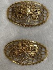 Vintage Shoe Clips Lot Of 2 Pair Musi And Unbranded Gold Tone