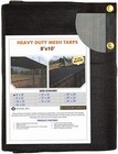 Windscreensupplyco Heavy Duty Mesh Tarp Sun Shade  Cover  60-70  Blockage Black