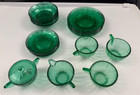 Akro Green Depression Uranium Glass Child s Tea Set 18 Pc Cream Sugar