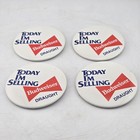 Vintage Budweiser Draught Beer Pinback Buttons Today I   m Selling Lot Of 4