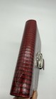 Filofax Ruby Red Deco Personal Size Planner Organizer Italian Leather Croc  Embo