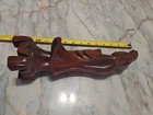 Over 1  Tall Hand Carved Wood Statue 1970s Quan Yin Kwan Chinese Asian Vintage