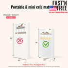 2-in-1 Breathable Foam Two-sided 3  Mini portable Crib Mattress  50 Lb Max Load