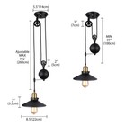 Industrial Retractable Pulley Pendant Light Vintage Kitchen Loft Ceiling Lamp