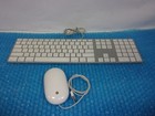 Apple White Aluminum Usb Wired Keyboard A1243 And Apple Wired Mouse A1152
