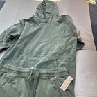 Lane Seven Women s M Green 2pc Fleece Cotton Hoodie   Pants Set Pockets