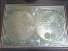  The Bombay Company Large Double Hemisphere Gold Foil Globe Map Size 40  X 30 