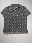 Vtg E k  Designs Metallic Silver Lace Skirt Set 2 Pc L 90s Whimsigoth Usa Made