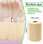 Beige Tulle Fabric Rolls 6 Inch By 100 Yards  300 Feet  Fabric Spool Tulle Ribbo
