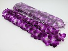 Fresh Hand Made Double Orchid Lei Purple For Graduation-free Shipping 