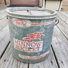 Old Pal Minnow Bucket Floating Galvanized 10qt 1960s Fishing