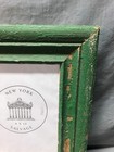 Antique Vtg Reclaimed 8x10 Shabby Green Wood Picture Frame Recycled Old 1634-25b