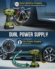 150psi Cordless Tire Inflator Portable Air Compressor W 21v Rechargeable Battery