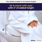 770-610 4 Inch Portable Raised Toilet Seat Riser  Elevated White 
