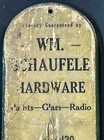 Vintage 15  Wood Thermometer Wm Schaufele Hardware Paint Radio Kentucky Rare