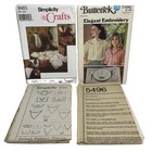 Lot Of 2 Embroidery  Needle Craft Simplicity 8465 Butterick 5496 Sewing Patterns