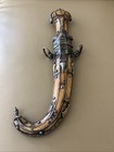 Old Moroccan Koumiya Berber Dagger  Decorated With Silver And Oxen Scabbard