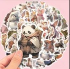 10pcs Winter Animals In Coats Stickers-scrapbook  Journal  Diy Crafts   Cards