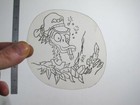 Vtg 1960s 1970s Tattoo Flash Acetate Stencil Weed Stoned Biker Duck Signed Weed1