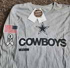 Nwt Nike Nfl Dallas Cowboys Grey Salute To Service Long Sleeve Shirt Men s M