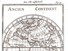 World Map  ancien Continent  1719 M  Mallet  Orig Antique Map