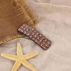 2 Pcs Red Rhinestones Korean Style Hair Clips Rectangular Hairpins Shiny Luxu   