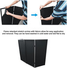 Rfssb Black Dj Event Facade  4 Panels  Built-in Scrim  Foldable  Travel Bag  Non