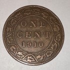 1910 Canada Large One Cent Coin Edward Vii Canadian 1 Penny Km  8 Bronze 25 4mm