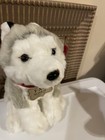 Fao Schwarz Plush Siberian Husky Dog Wolf Puppy 10  Gray White Stuffed Animal