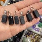 3pcs Black Tourmaline Crystal Gemstone Pendant Healing Protection Necklace