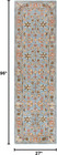 Heritage Collection Runner Rug - 2 3  X 8   Blue   Blue  Handmade Traditional Or