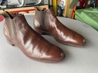 Alan Mcafee Men s Brown Leather Chelsea Ankle Boots Pull-on Round Toe 10