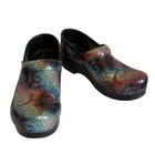 Dansko Professional Clogs Womens 38 Multi Mosaic Swirl Leather Shoes