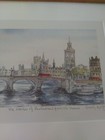The Houses Of Parliament From The Thames Signed Lithograph Ltd Ed Numb 285 500