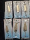 Fishing Wholesale Lot Of 10 Packs Dolphin Brand Gold Supra Spoons  726
