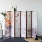 6 Panel Room Divider For Room Separation  5 6 Ft Tall Double Sided Blackout Fold