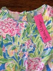 Lilly Pulitzer Girl M 6-7 Garden Grove Mini Adley Romper Cotton Puff Sleeves Nwt