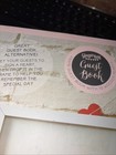 Ginger Ray Wedding Guest Book  Wooden Drop Top Frame 70 Hearts  Nib